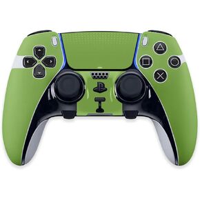 MightySkins Skin Compatible with PS5 DualSense Edge Controller - Solid Lime Green | Protective, Durable, and Unique Vinyl Decal wrap Cover | Easy to Apply & Change Styles | Made in The USA