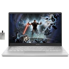 ASUS 2022 ROG Zephyrus 14" FHD 144Hz Gaming Laptop, AMD Ryzen 7-5800HS Processor, 40GB RAM, 2TB PCIe SSD, Backlit Keyboard, NVIDIA GeForce RTX 3060 Graphics, Windows 11, White, 32GB USB Card