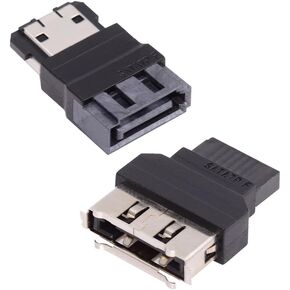 NFHK 2pcs/lot SATA 7Pin Male to ESATA Female & External ESATA to SATA Adapter Extender for SSD Disk