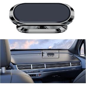 Ziciner Car Magnetic Phone Holder, 360° Adjustable Hands-Free Cradle in Vehicle, Cell Phone Holder Mount for Car Windshield Dashboard Air Vent, Compatible with All Smart Phones (Black)