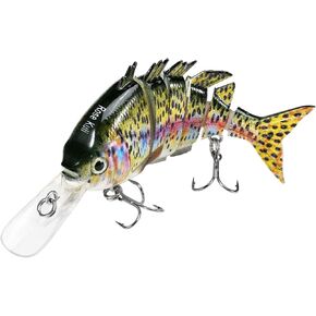 Fishing Lures, Full-Size Multi Jointed Swimbait, Slow Sinking Segmented Bass Fishing Lure, Fishing Lure Freshwater or Saltwater, Perch Pike Walleye Striped Bass Lures, Fishing Bait Kit