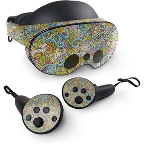 MightySkins Glossy Glitter Skin Compatible with Meta Quest Pro - Ultra Hippie | Protective, Durable High-Gloss Glitter Finish | Easy to Apply, Remove, and Change Styles | Made in The USA
