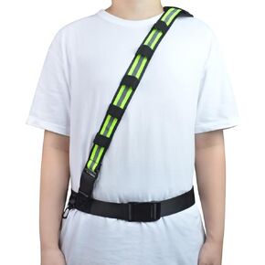 Universal Adjustable Radio Shoulder Strap, Microphone Nylon Holder with Reflective Stripe and Radio Pouch Hook for Baofeng Kenwood Yaesu Motorola Radio