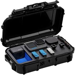 Evergreen ToughBox - Protective Case for GoPro | Compatible with GoPro Hero 9, 10, 11, 12 | Waterproof, Shockproof, Dustproof | Pre-Cut Battery Insert, Max Lens Mod, Bonus SD Card Holder (Clear)