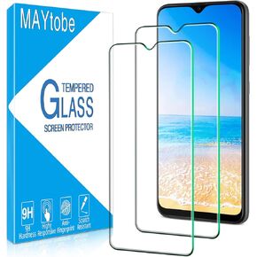 MAYtobe [2 Pack] Designed For Samsung Galaxy A20 Tempered Glass Screen Protector, Anti Scratch, Bubble Free, Case Friendly