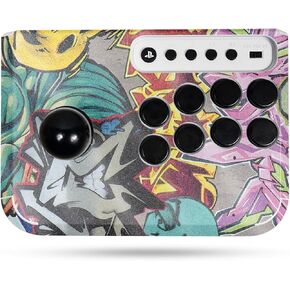 Glossy Glitter Gaming Skin Compatible with Hori Fighting Stick Mini (PS5, PS4, PC) - Graffiti Wild Styles - Premium 3M Vinyl Protective Wrap Decal Cover | Crafted in The USA by MightySkins