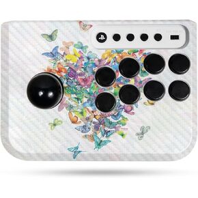 Carbon Fiber Gaming Skin Compatible with Hori Fighting Stick Mini (PS5, PS4, PC) - Wildheart - Premium 3M Vinyl Protective Wrap Decal Cover - Easy to Apply | Crafted in The USA by MightySkins