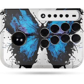 Gaming Skin Compatible with Hori Fighting Stick Mini (PS5, PS4, PC) - Butterfly Splash - Premium 3M Vinyl Protective Wrap Decal Cover - Easy to Apply | Crafted in The USA by MightySkins