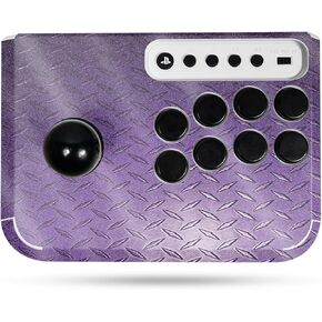 غلاف ألعاب لامع لامع متوافق مع Hori Fighting Stick Mini (PS5، PS4، PC) - لوحة ماسية أرجوانية - غطاء لاصق واقٍ من الفينيل 3M ممتاز | صُنع في الولايات المتحدة الأمريكية بواسطة MightySkins