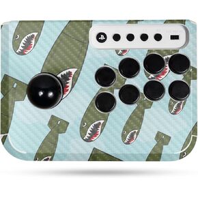 Glossy Glitter Gaming Skin Compatible with Hori Fighting Stick Mini (PS5, PS4, PC) - Yellow Poppy - Premium 3M Vinyl Protective Wrap Decal Cover - Easy to Apply | Crafted in The USA by MightySkins