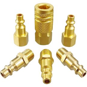 Air Hose Fittings,12 Pieces I/M Air Coupler and Plug Kit,1/4" NPT Industrial Quick Connector Set,1/4 Inch Air Fittings for Auto Shop,Air Tool Fittings & Air Compressor Accessories Set(Black)