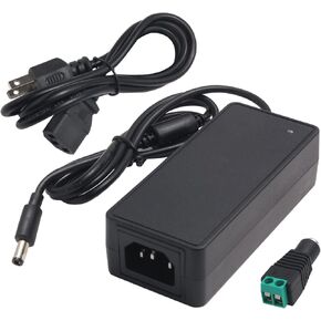 24V DC Power Supply 24V 2A Power Adapter AC 100-240V 50-60Hz to DC 24 Volt Transformer 2A 48W Converter AC/DC Adapter with 5.5mmx 2.5mm /2.1mm Plug for LED Strip Light CCTV Camera