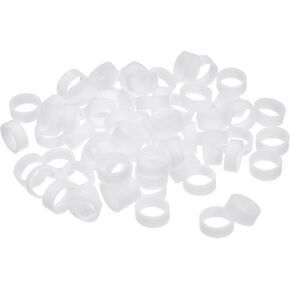 MECCANIXITY Silicone Rubber Bands Rings 100Pcs Non-Slip 12mm Dia 1mm Thick 5mm Width for Wire Cord Cable Wrapping, Bundle
