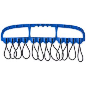 Authentic Cable Wrangler Brand Cable Wrangler with 12 Preinstalled Heavy Duty Bungee Balls (Blue)
