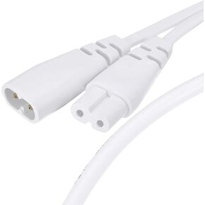 MECCANIXITY T5 LED Tube Connector Cable 2 Pin 30CM Male to Female Extension Cord for LED Integrated Light Tube, Pack of 2