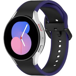 Galaxy Watch 6/5/4 Band 40mm 44mm,for Samsung Galaxy Watch 6 Classic 47mm 43mm/Watch 4 Classic 46mm 42mm/Watch 5 pro 45mm Women Men,Silicone Sport Strap No Gap Wristbands Correa