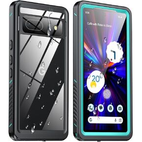 ANTSHARE Designed Google Pixel 6 Pro Case,Waterproof Shockproof Clear Protective Case with Built-in Screen Protector,Full Body Case Slim Cover for Pixel 6 Pro 6.7 Inches(Black/Clear)
