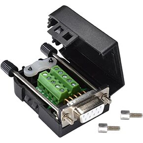 Oiyagai DB9 Female 9Pin to Screw Terminal Connector Signal Module,Solid Pin