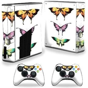 MightySkins Skin Compatible with Xbox 360 S Console - Flutter by | Protective, Durable, and Unique Vinyl Decal wrap Cover | Easy to Apply, Remove, and Change Styles | Made in The USA