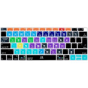 HRH Shortcut Hotkey Silicone Keyboard Cover Skin for MacBook Air 13 Inch 2018 Release A1932 with Retina Display and Touch ID EU/US,Photoshop PS