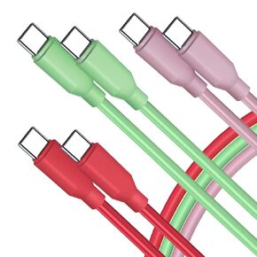 60W USB C to C Charger Cable 3 Pack 10FT Type C Fast Charging Cord Compatible for Samsung Galaxy S23 S22 S21 S20 Ultra Note 20 10 fo Google 2 3 4 ad Hone 15 Pro Max MacBook Pro Air