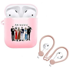 Friends_tv_Show Airpods Case, Shockproof Protective Soft Cute Skin Case Cover for AirPods 1st2nd Accessories Compatible with Apple AirPods for Digital Product Enthusiasts (Black)