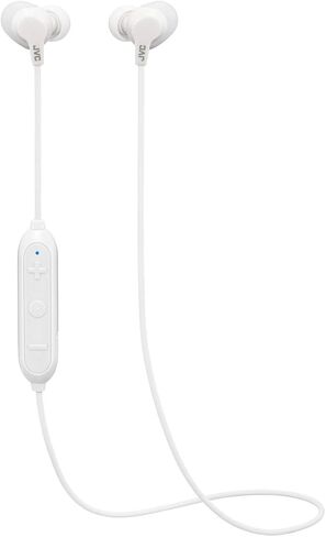 JVC Wireless Bluetooth 5.0 Earbuds - in Ear Headphones with Air Cushion Support Structure (HA-FX22W) – Sweat and Splash Proof (IPX2), 6.5 Hour Rechargeable Battery, 3-Button Remote with mic (White) in Saudi Arabia