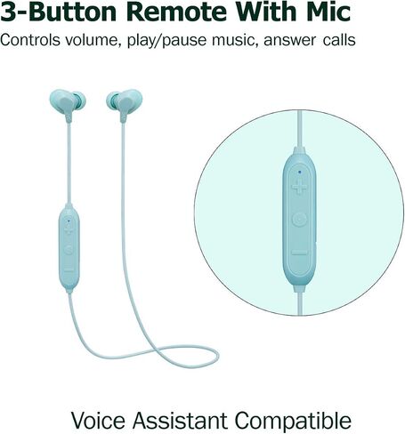 JVC Wireless Bluetooth 5.0 Earbuds - in Ear Headphones with Air Cushion Support Structure (HA-FX22W) – Sweat and Splash Proof (IPX2), 6.5 Hour Rechargeable Battery, 3-Button Remote with mic (White) in Saudi Arabia
