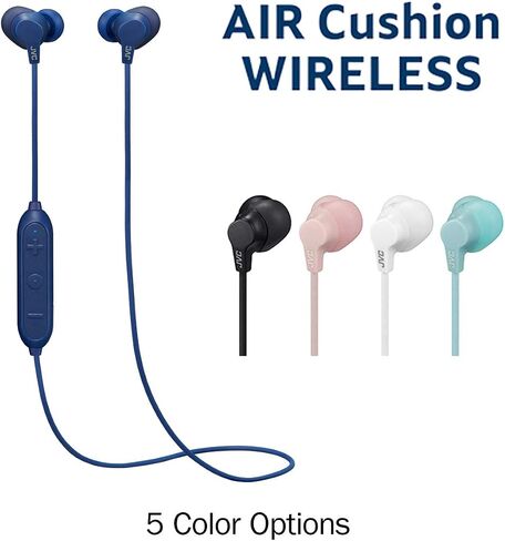 JVC Wireless Bluetooth 5.0 Earbuds - in Ear Headphones with Air Cushion Support Structure (HA-FX22W) – Sweat and Splash Proof (IPX2), 6.5 Hour Rechargeable Battery, 3-Button Remote with mic (White) in Saudi Arabia