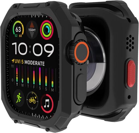 Compatible with Apple Watch Case, Apple Watch Cover, Apple Watch Protector– BooGoo Full Coverage Protection for Apple Watch Ultra 2, Ultra, Series 10/9/8/7/6,- 44mm, 45mm, 46mm,49mm (45mm) in Saudi Arabia
