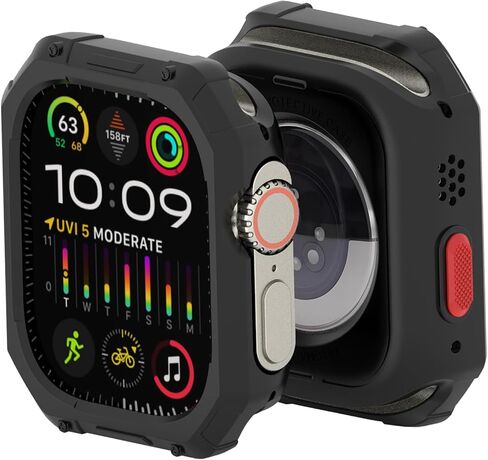 Compatible with Apple Watch Case, Apple Watch Cover, Apple Watch Protector– BooGoo Full Coverage Protection for Apple Watch Ultra 2, Ultra, Series 10/9/8/7/6,- 44mm, 45mm, 46mm,49mm (45mm) in Saudi Arabia