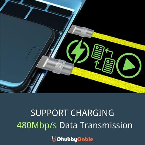 Chubbycable Colorblock Chubby - كابل شحن سيليكون مضفر زنبركي ملفوف كابل USB C شحن سريع سلك شاحن من النوع C للسيارة، أسود + أحمر، USB-A إلى النوع C، 2.29FT-3.6FT in Saudi Arabia