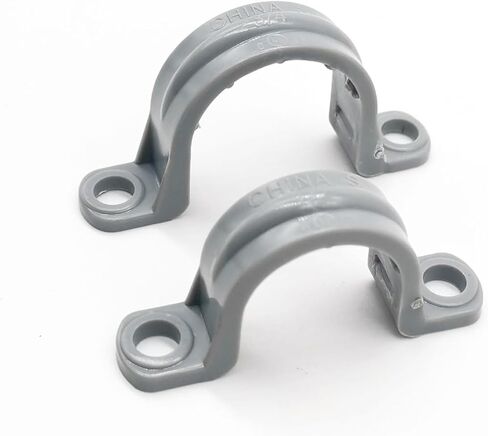 أشرطة أنابيب PVC 1-1/2 بوصة، حزام قناة بلاستيكي بفتحتين لأنابيب PVC، تركيب سلك سلك، قناة وكابلات، مدرج في قائمة UL، 5 قطع in Kuwait