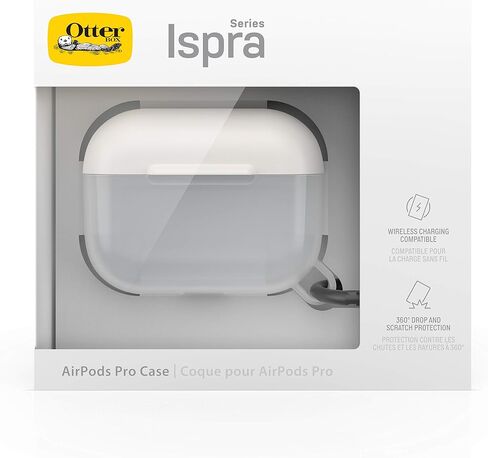 OtterBox for AirPods Pro (الجيل الأول 2019)، حافظة حماية أنيقة، سلسلة Ispra، شفاف/رمادي in Saudi Arabia