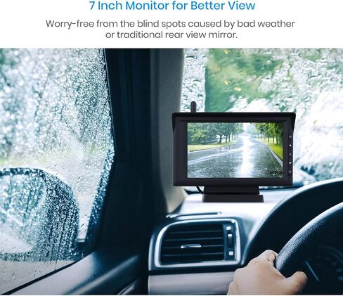 RV Backup Camera Wireless with Strong Signal, Infrared Night Vison, 7" Split Screen Monitor Waterproof Hitch Trailer Camera Systems for Truck Trailer Motorhome,Camper in Saudi Arabia