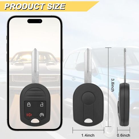 استبدال مفتاح Fob لـ 2011-2014 Ford F150/ 11-16 F250 F350/ 09-17 إكسبيديشن/ 13-15 إكسبلورر/ 07-15 لينكولن MKX/ 14-17 نافيجيتور جهاز تحكم عن بعد للدخول بدون مفتاح للسيارة، CWTWB1U793، 4 Btn، قطعتان in Saudi Arabia