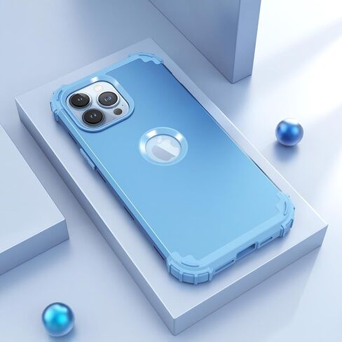 حافظة IDweel لهاتف iPhone 15 Pro Max مع واقي شاشة للنساء، 3 في 1 مقاوم للصدمات، غطاء هجين صلب شديد التحمل من البولي كربونات، غطاء كامل من السيليكون الناعم، ذهبي وردي in Saudi Arabia