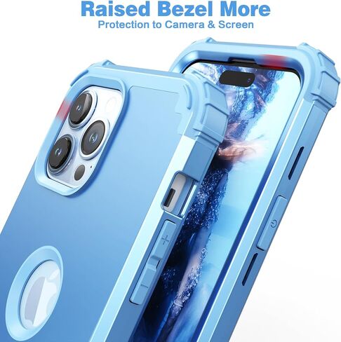 حافظة IDweel لهاتف iPhone 15 Pro Max مع واقي شاشة للنساء، 3 في 1 مقاوم للصدمات، غطاء هجين صلب شديد التحمل من البولي كربونات، غطاء كامل من السيليكون الناعم، ذهبي وردي in Saudi Arabia