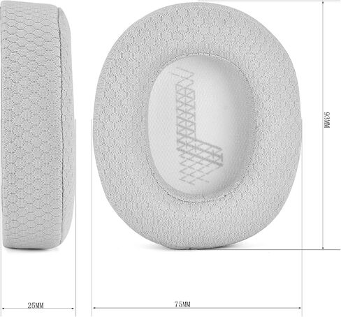 وسادة أذن Live 650 BTNC من القماش ووسادات أذن من الإسفنج الذكي متوافقة مع سماعات JBL E65 E65BTNC / Duet NC/Live 650BTNC Live 660 BTNC (قماش رمادي) in Saudi Arabia