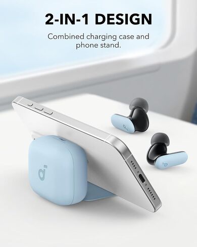 Soundcore P30i by Anker Noise Cancelling Earbuds, Strong and Smart Noise Cancelling, Powerful Bass, 45H Playtime, 2-in-1 Case and Phone Stand, IP54, Wireless Earbuds, Bluetooth 5.4 (White) in Saudi Arabia