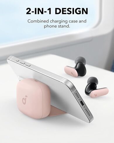 Soundcore P30i by Anker Noise Cancelling Earbuds, Strong and Smart Noise Cancelling, Powerful Bass, 45H Playtime, 2-in-1 Case and Phone Stand, IP54, Wireless Earbuds, Bluetooth 5.4 (White) in Saudi Arabia