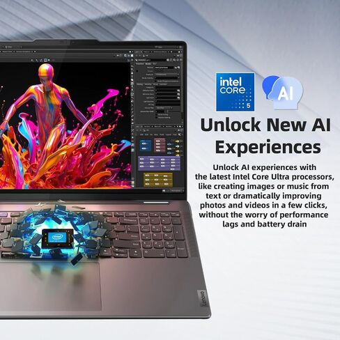 كمبيوتر محمول Lenovo Yoga 7i 2 في 1 للأعمال - شاشة لمس 16 بوصة FHD+، Ultra 5 125U، لوحة مفاتيح Intel HD Graphics بإضاءة خلفية، Wi-Fi6، Win 11 Pro، ترخيص مدى الحياة للماوس والمكتب 2021 (16 جيجابايت DDR5 | 1 تيرابايت SSD) in Saudi Arabia