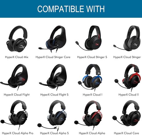 GVOEARS Ear Pads Replacement for HyperX Earpad Cushions Compatible with HyperX ON-Ear Headphones with Protein Leather Memory Foam in Kuwait