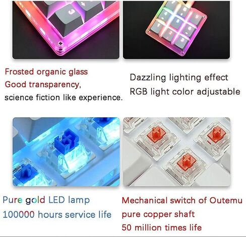 9 Keys 24 Macro RGB Backlight Programmable Setting Keypad Mechanical Keyboard OSU Single Handed Keyboard Electric Contest Game PC Laptop MAC Win Geeker Outemu Blue Switch Square Keycap in Saudi Arabia