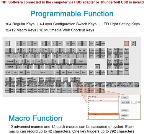 9 Keys 24 Macro RGB Backlight Programmable Setting Keypad Mechanical Keyboard OSU Single Handed Keyboard Electric Contest Game PC Laptop MAC Win Geeker Outemu Blue Switch Square Keycap in Saudi Arabia
