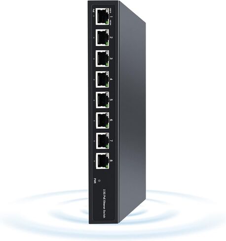8 منافذ 2.5G PoE Switch 120W|1X 10G SFP+&4 x 2.5GBase-T PoE Ports، IEEE802.3af/at، التوصيل والتشغيل/ سطح المكتب والجدار 2.5GbE PoE Network Switch in Kuwait