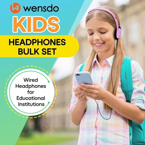 Kids Headphones Bulk 12 Pack for Classroom School Students, Wholesale Multi Color Wired Class Set Headphones for Children Toddler Boys Girls Teen and Adult (HY857, 12 Mixed) in Saudi Arabia