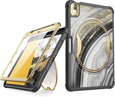 حافظة i-Blason لجهاز iPad الجيل العاشر مع حامل أقلام، [واقي شاشة مدمج وحامل]، حافظة iPad للحماية الكاملة من السقوط لجهاز iPad الجيل العاشر 10.9 بوصة، سلسلة كوزمو، رخامي/وردي in Saudi Arabia