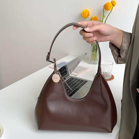 حقيبة كتف جولك للنساء، حقيبة يد جلدية صغيرة، حقيبة هوبو عصرية فريدة من نوعها بسحاب in Kuwait