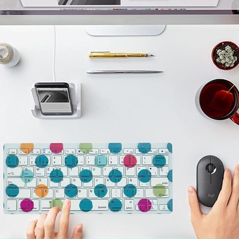 لوحة مفاتيح بلوتوث لاسلكية باللغة الإسبانية، اختصارات وظيفية رفيعة للغاية، لوحة مفاتيح بلوتوث لاسلكية لأجهزة iPad، iPad Pro، iPhone، iOS، Mac OS، أجهزة Android اللوحية، Windows (نمط نقطة البولكا) in Kuwait